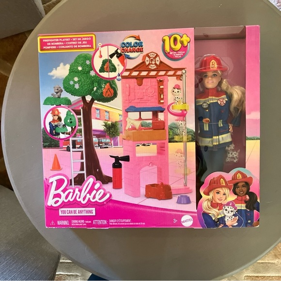 Barbie Careers Firefighter Doll & Playset with Fire Station & Tree, 2 Pets - Picture 6 of 6